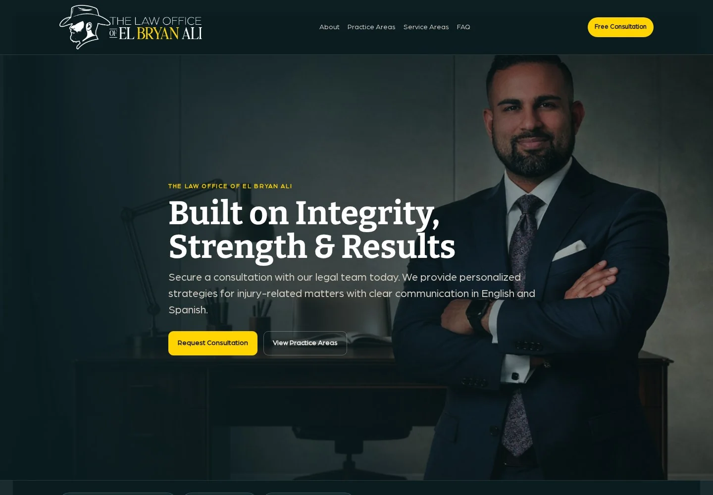 El Bryan Ali website design