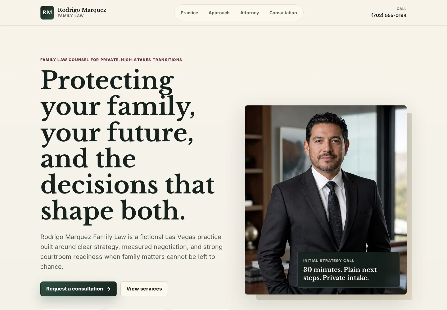 Rodrigo Family Law website preview